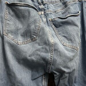 Hollister Women's Light Blue Denim Overalls